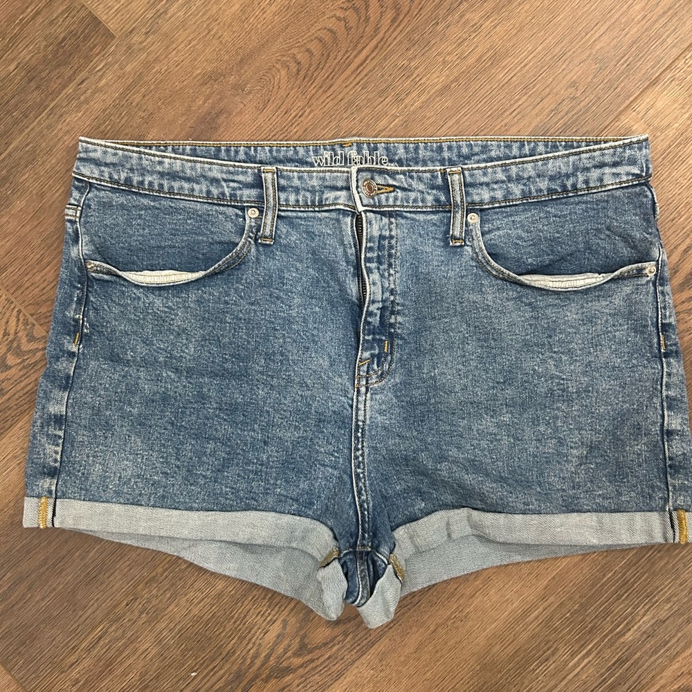 Wild Fable Blue Jean Shorts Distressed Cut-Off Style